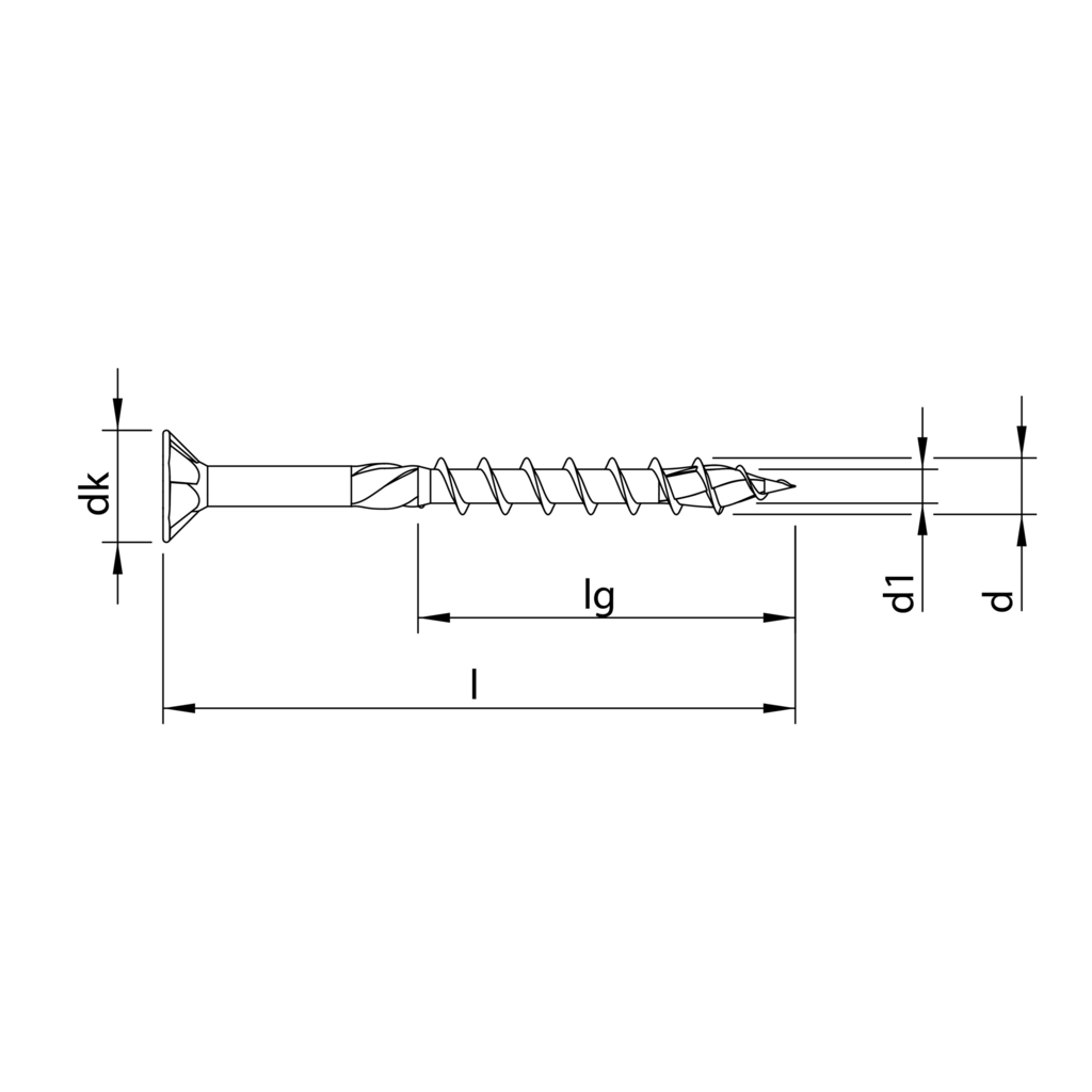HTP Countersunk Head Partial Thread Timber Screw, Stainless Steel