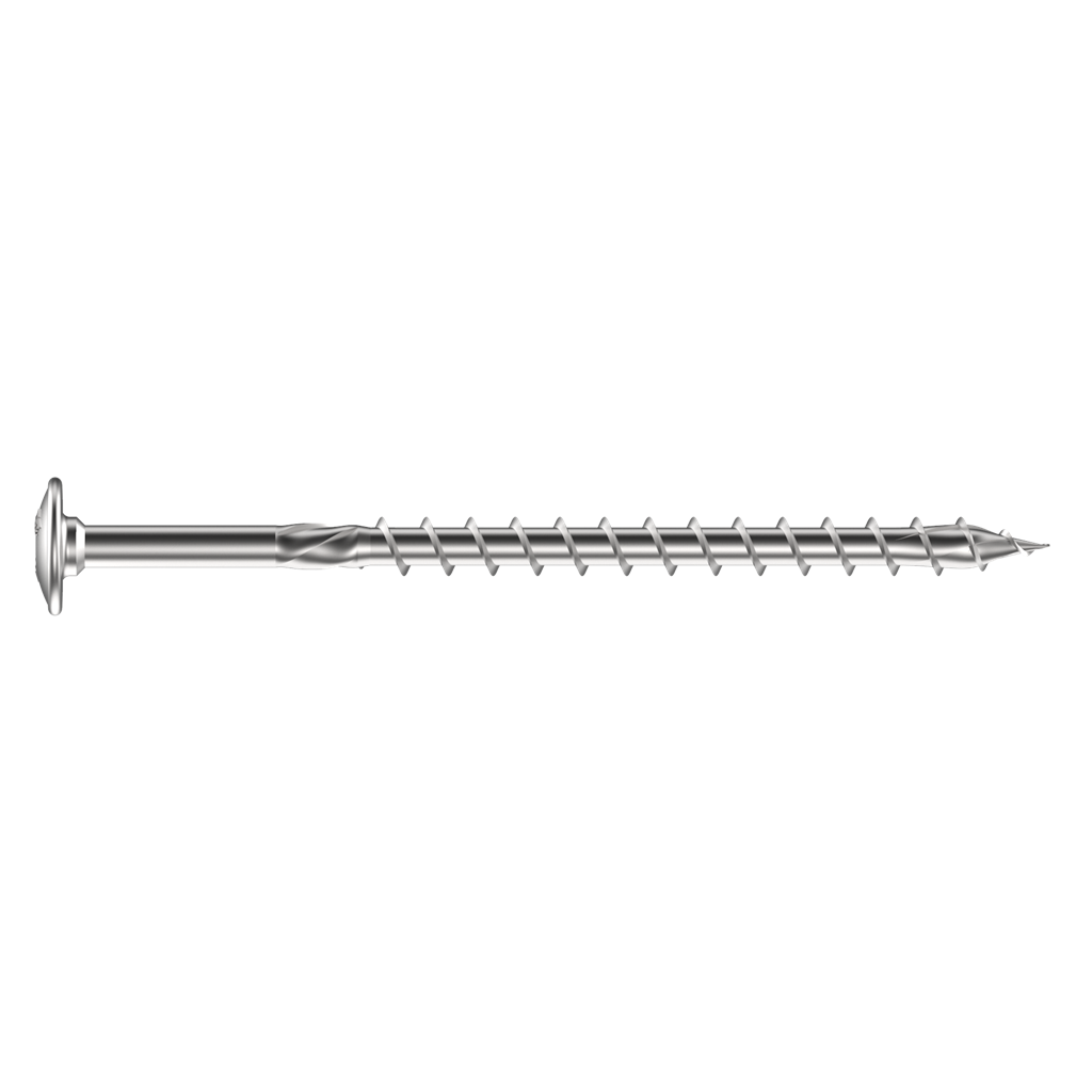 HTP Flange Head Partial Thread Timber Screw, Carbon Steel
